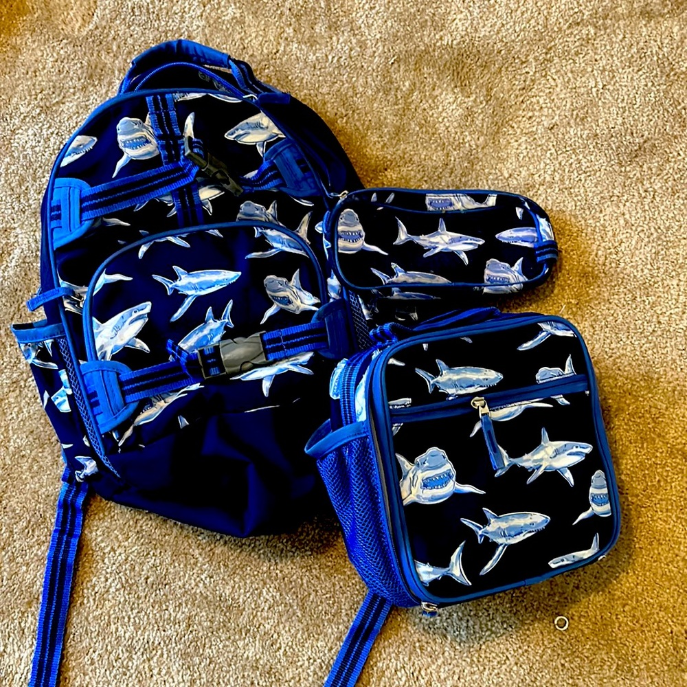 Pottery Barn glow in the dark shark backpack!